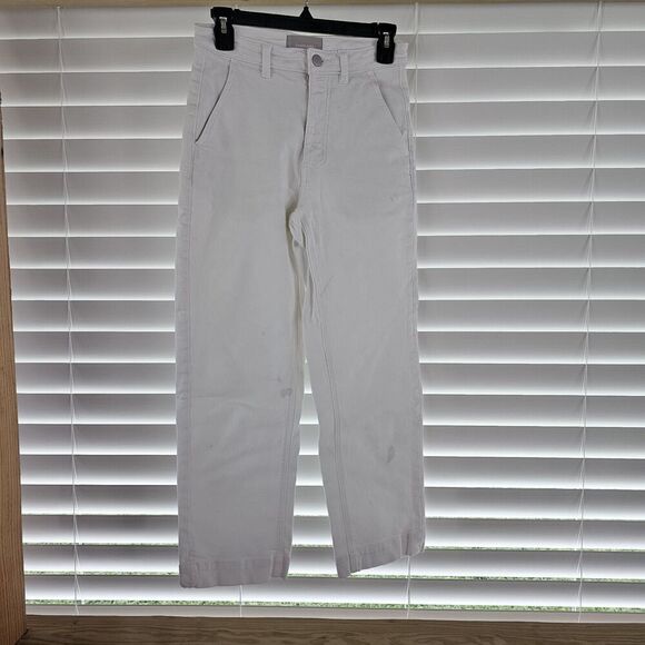 Everlane Denim - Everlane The Straight Leg Crop Pants in Bone Size 2
